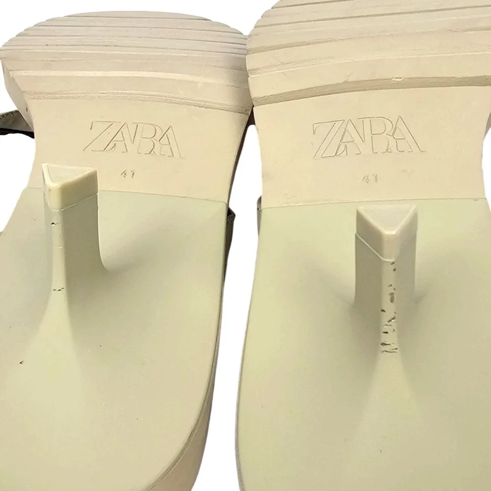 Zara Tan Heeled Sandals Women's Size 10 NWT - Picture 8 of 8